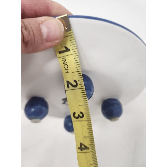 Yankee Candle Embossed Footed Ceramic Apple Plate Candle Holder by Michal Sparks - Picture 7 of 7